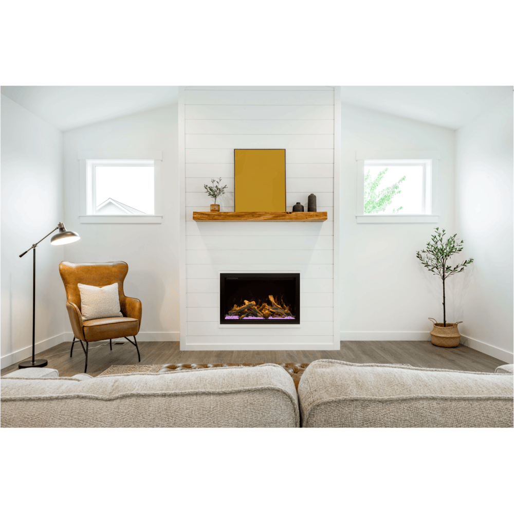 Amantii 33 Inch Traditional Bespoke Indoor/Outdoor Smart Electric Fireplace Attached