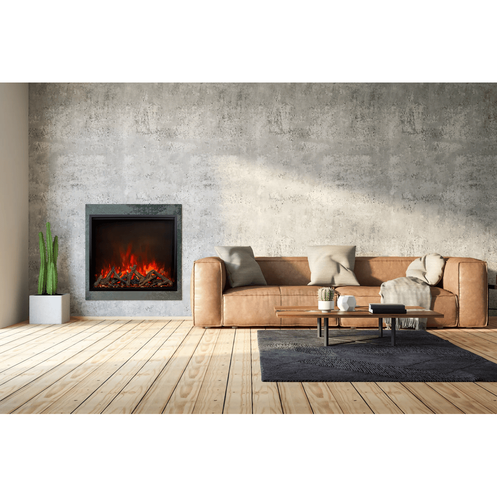 Amantii 48 Inch Traditional Bespoke Indoor/Outdoor Smart Electric Fireplace Attached