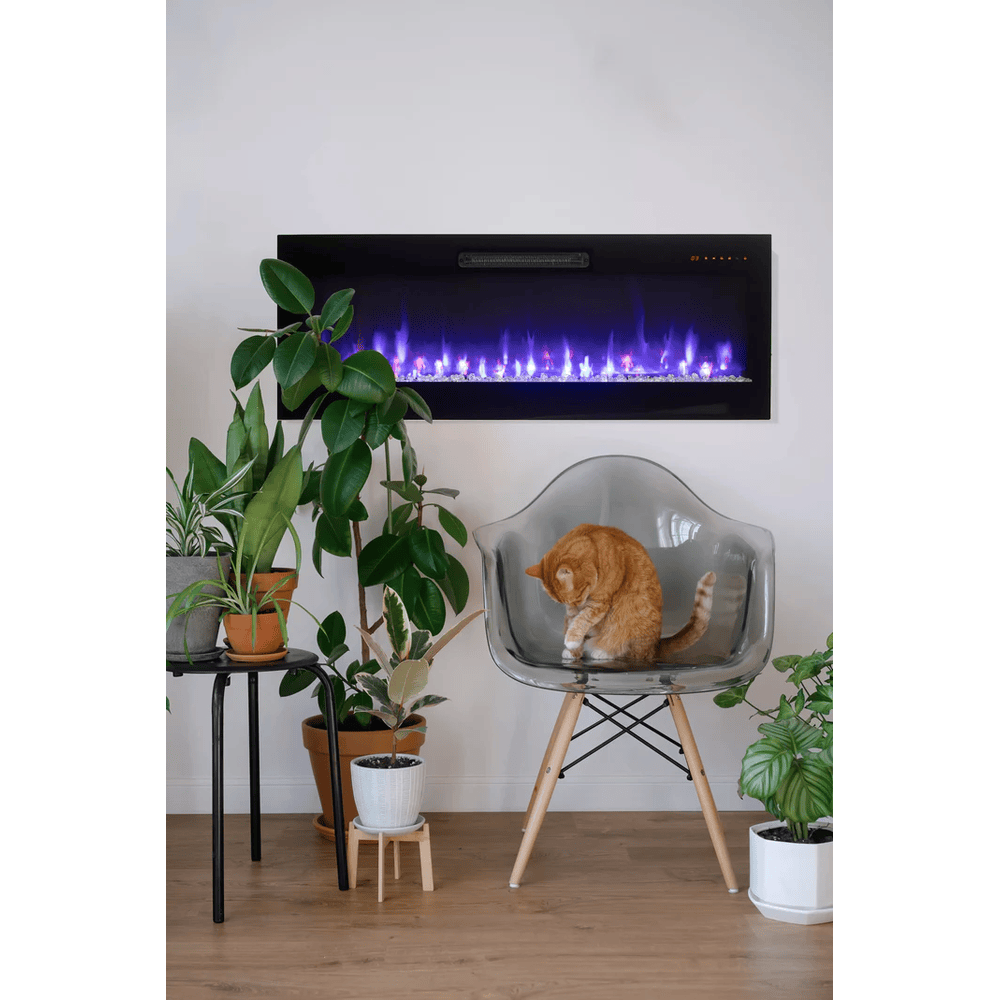 Amantii 50 Inch Evolution WiFi Enabled Wall Mounted Electric Fireplace Attached