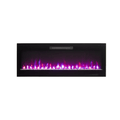 Amantii 60 Inch Evolution WiFi Enabled Wall Mounted Electric Fireplace Purple Blue Flame