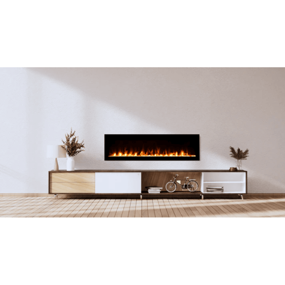 Amantii 60 Inch Evolution WiFi Enabled Wall Mounted Electric Fireplace Attached