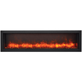 Amantii 60 Inch Panorama Deep Full View Indoor/Outdoor Smart Electric Fireplace Orange Flame