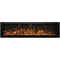 Amantii 60 Inch Panorama Deep Full View Indoor/Outdoor Smart Electric Fireplace Crystals