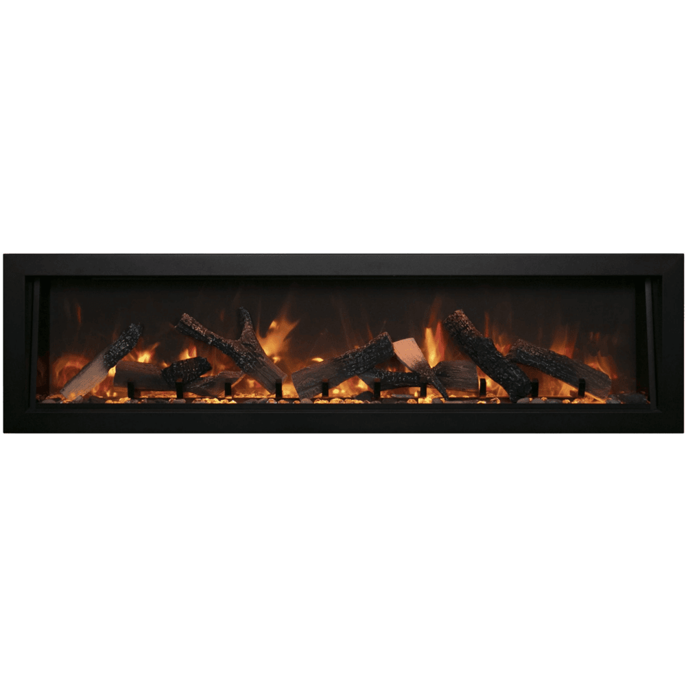 Amantii 60 Inch Panorama Deep Full View Indoor/Outdoor Smart Electric Fireplace Front View