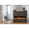 Amantii 60 Inch Tru View XL Deep Indoor/Outdoor Smart Electric Fireplace Attached