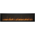 Amantii 88 Inch Panorama Slim Full View Indoor/Outdoor Smart Electric Fireplace w/ Trim