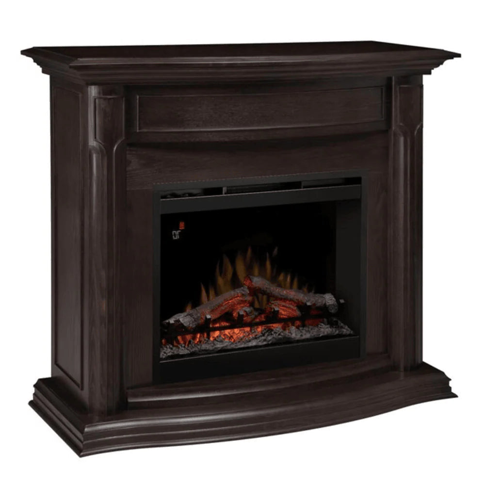 Dimplex 47 Inch Gwendolyn Mantel Espresso Electric Fireplace Front View