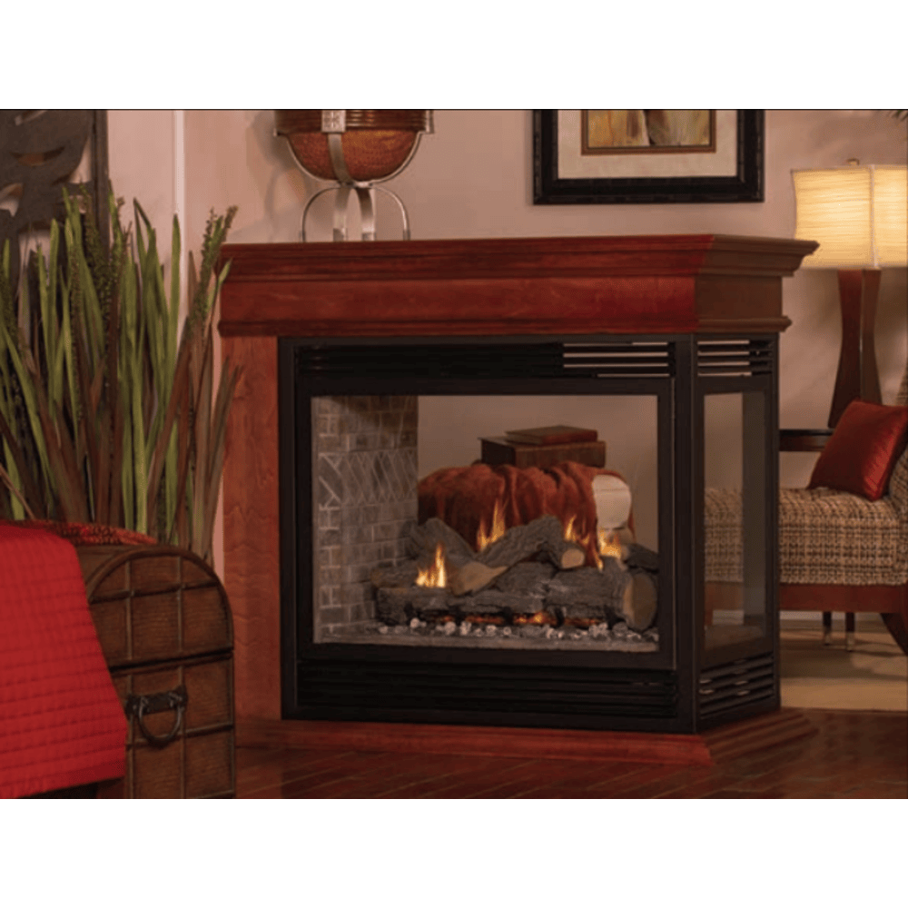 Empire 36 Inch Peninsula Mantel Top and Base Attached