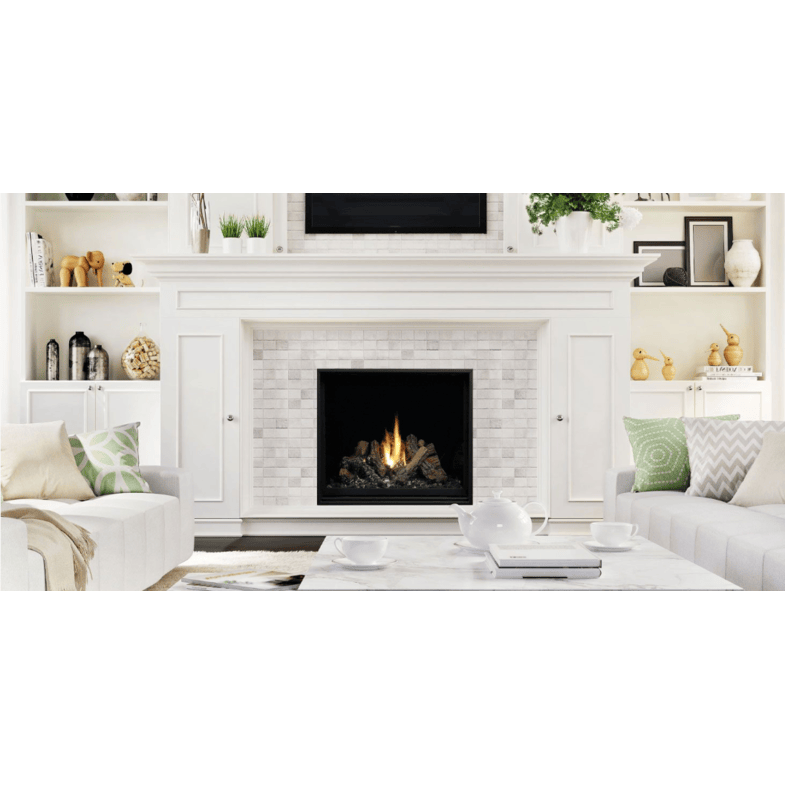Kingsman ZCV42 42 Inch Clean View Zero Clearance Direct Vent Gas Fireplace in Millivolt Ignition Attached