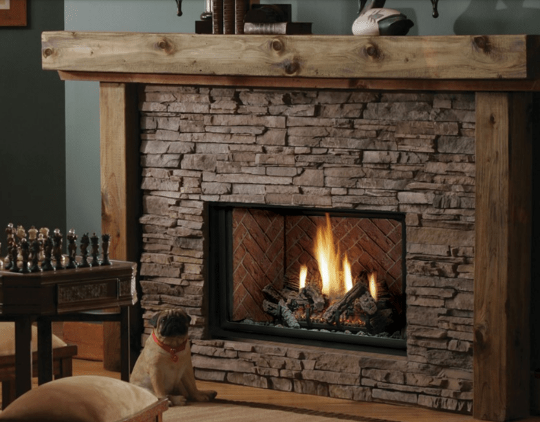 Kingsman HBZDV3628 36 Inch Zero Clearance Direct Vent Gas Fireplace in Millivolt Ignition Attached