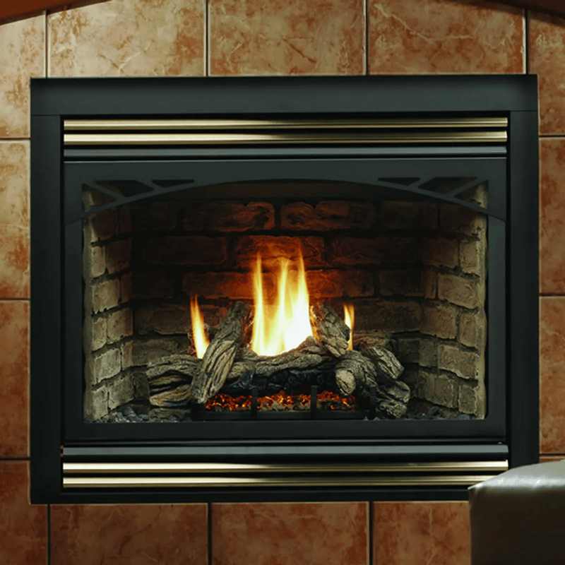 Kingsman HBZDV3628 36 Inch Zero Clearance Direct Vent Gas Fireplace in IPI Ignition Attached