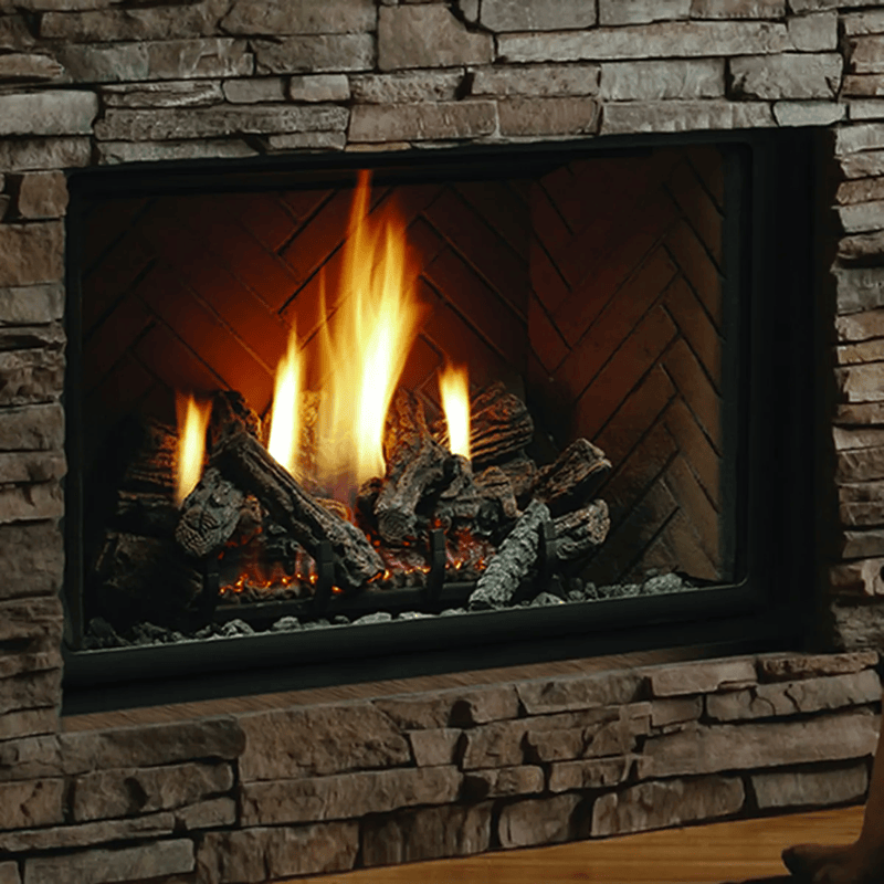 Kingsman HBZDV3628 36 Inch Zero Clearance Direct Vent Gas Fireplace in Millivolt Ignition Attached