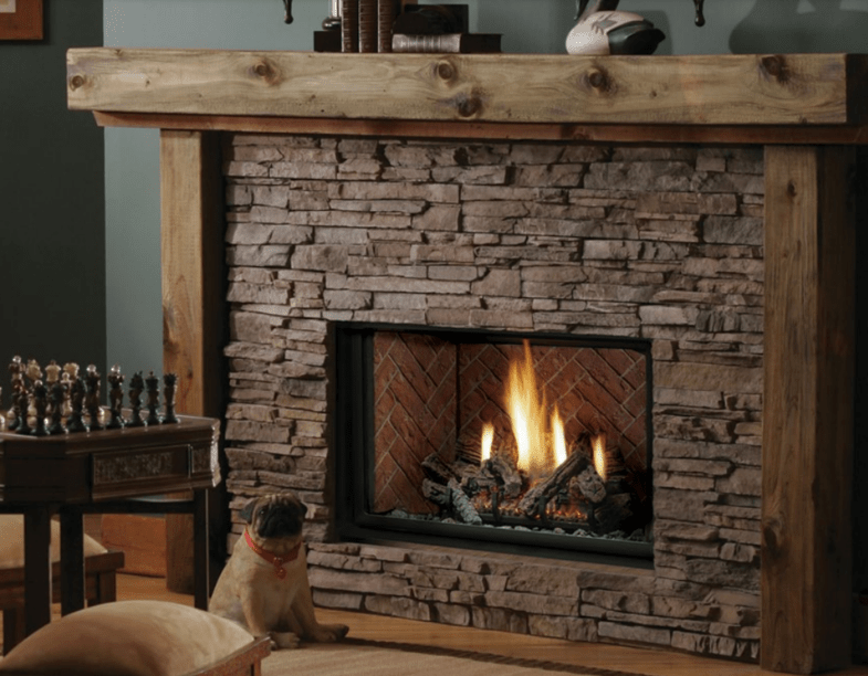 Kingsman HBZDV4228 42 Inch Zero Clearance Direct Vent Gas Fireplace in Millivolt Ignition Attached