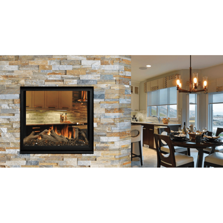 Kingsman MCVST42 34 Inch Clean View See-Through Direct Vent Gas Fireplace in IPI Ignition Attached