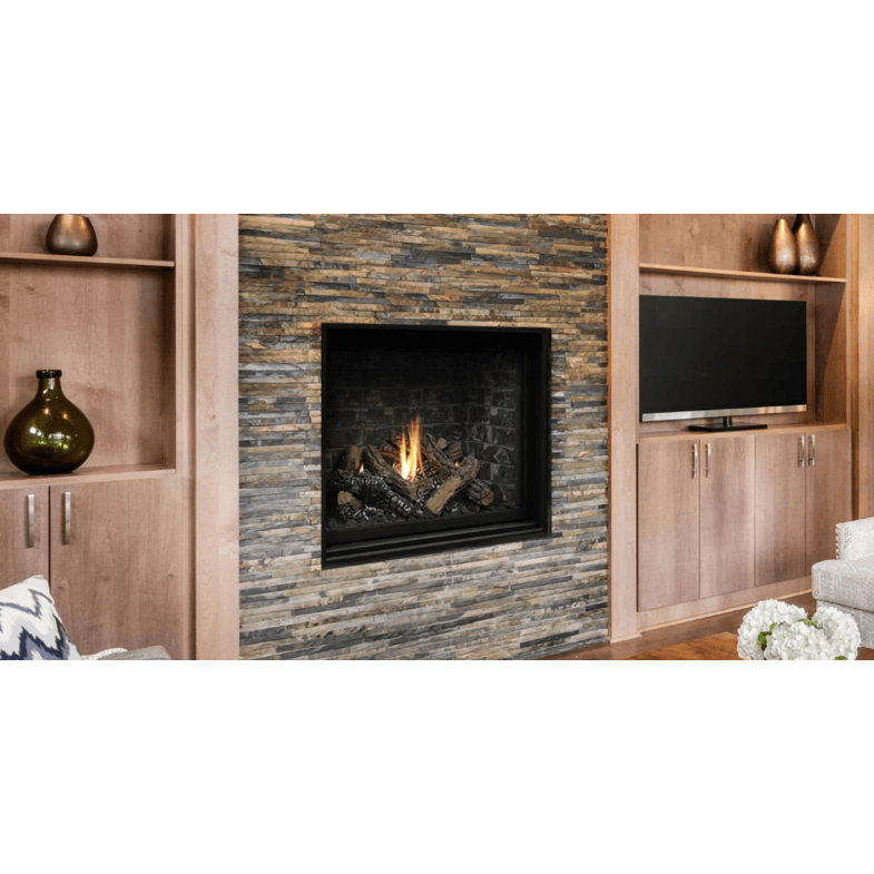 Kingsman ZCV34 34 Inch Clean View Zero Clearance Direct Vent Gas Fireplace in IPI Ignition Attached