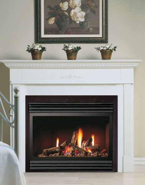 Kingsman ZCV3622 36 Inch Clean View Zero Clearance Direct Vent Gas Fireplace in IPI Ignition Attached