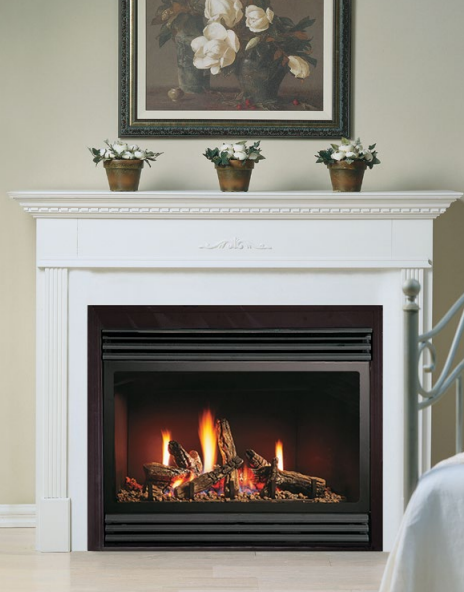 Kingsman ZCV3622 36 Inch Clean View Zero Clearance Direct Vent Gas Fireplace in Millivolt Ignition Attached