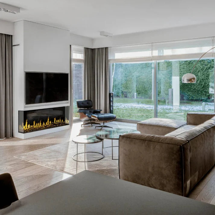 Modern Flames 100 Inch Orion Multi HelioVision Linear Electric Fireplace Attached
