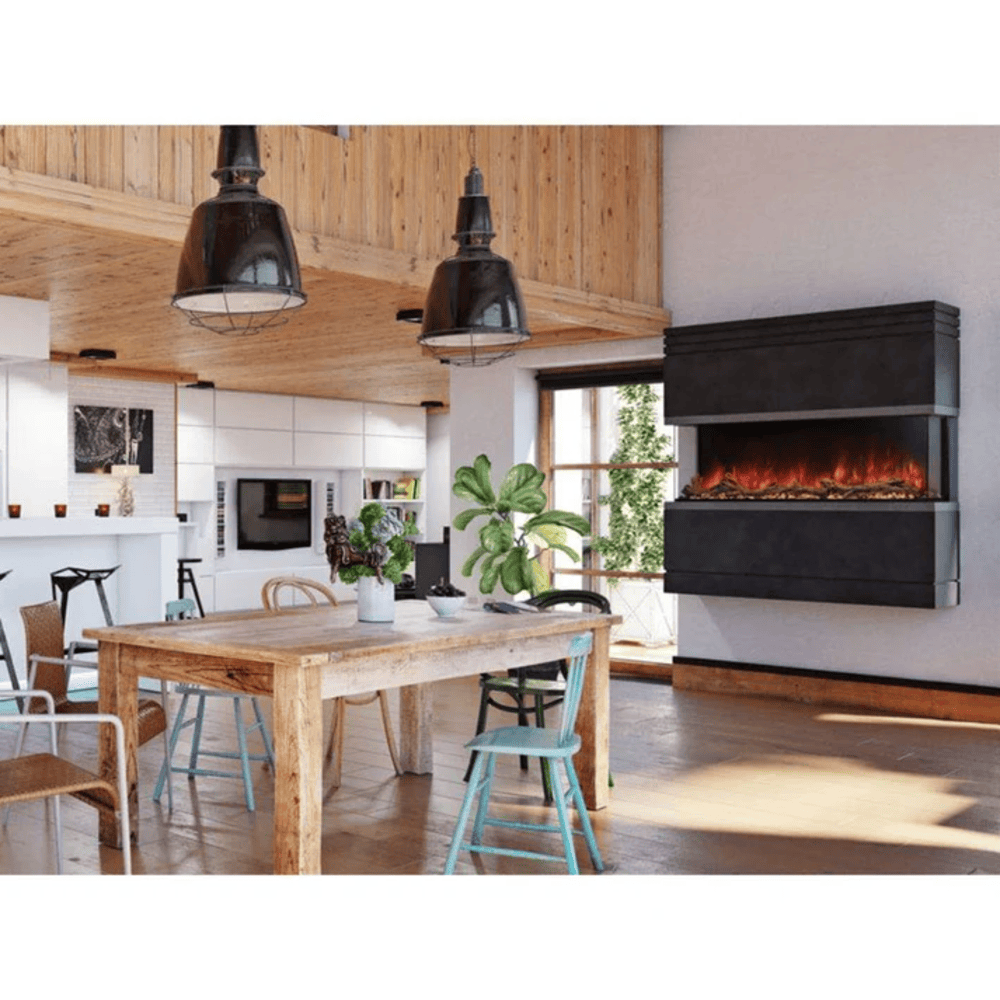 Modern Flames 120 Inch Landscape Pro Multi Built In Electric Fireplace Attached