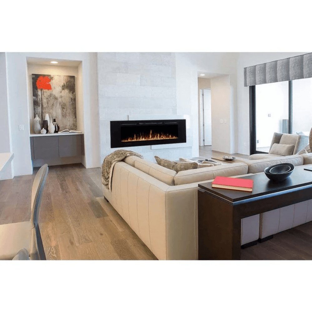 Modern Flames 50 Inch Challenger Recessed/Wall Mount Electric Fireplace Attached