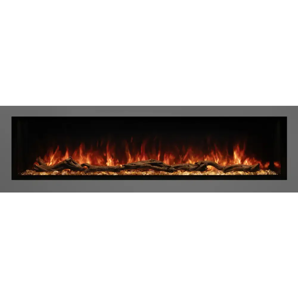 Modern Flames 68 Inch Landscape Pro Multi-Sided Built In Electric Fireplace Red Flame