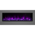 Modern Flames 96 Inch Landscape Pro Slim Built In Electric Fireplace Purple Flame