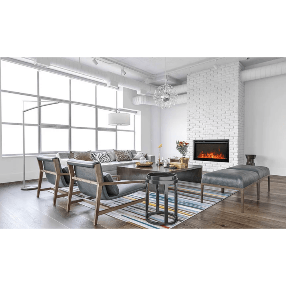 Remii 33 Inch Classic Slim Smart Electric Fireplace Attached