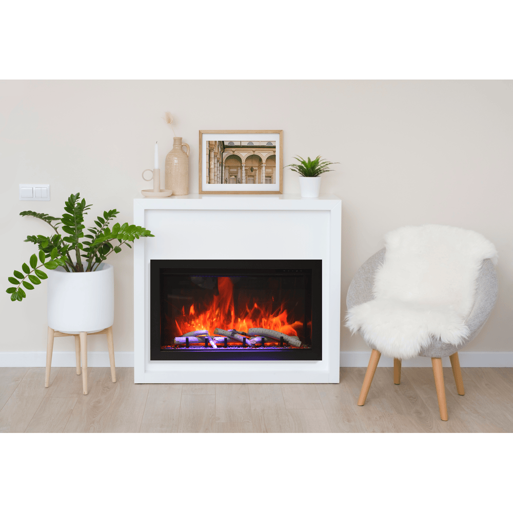 Remii 33 Inch Smart Classic Series Electric Fireplace Attached
