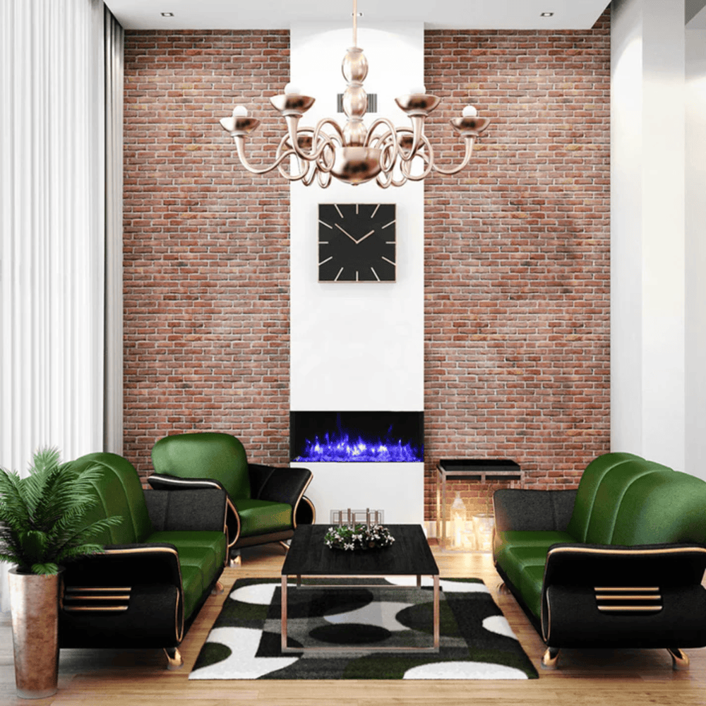 Remii 40 Inch BAY-SLIM Series 3 Sided Electric Fireplace Attached 1