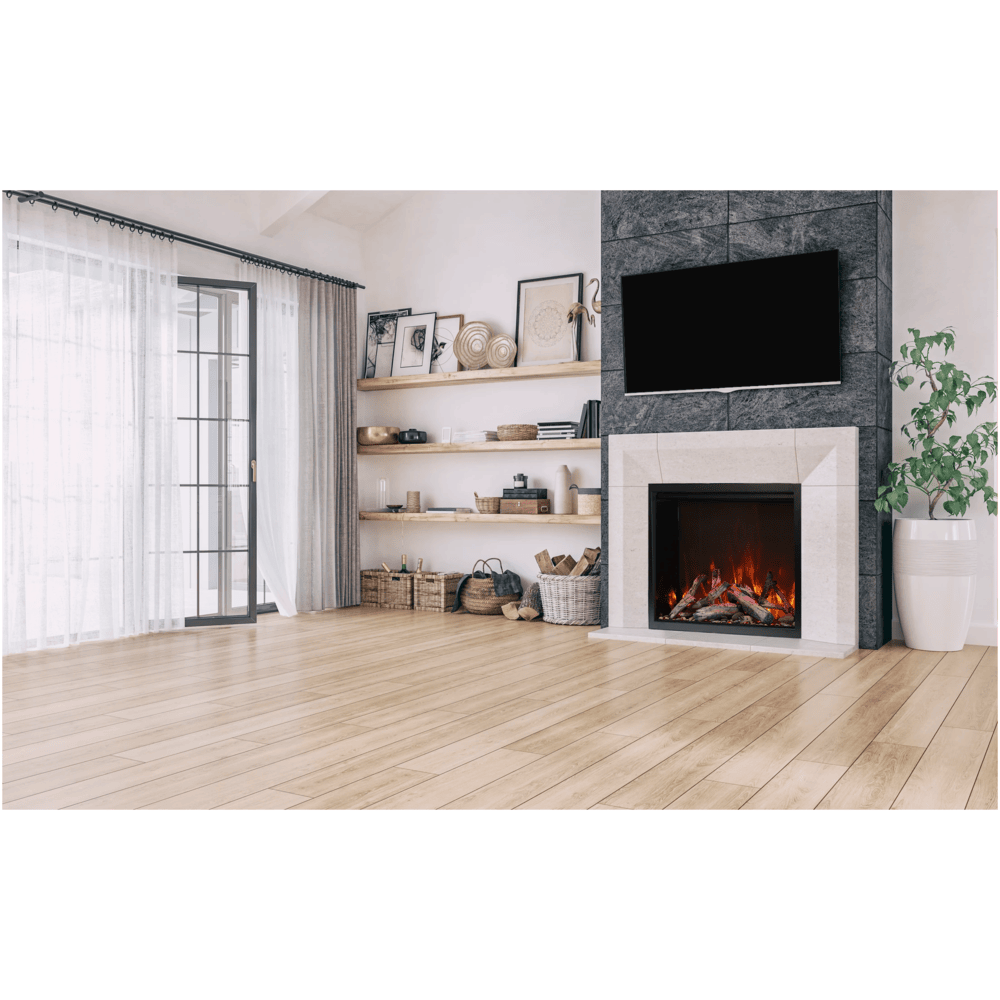 Remii 44 Inch Smart Traditional Series Electric Fireplace Attached
