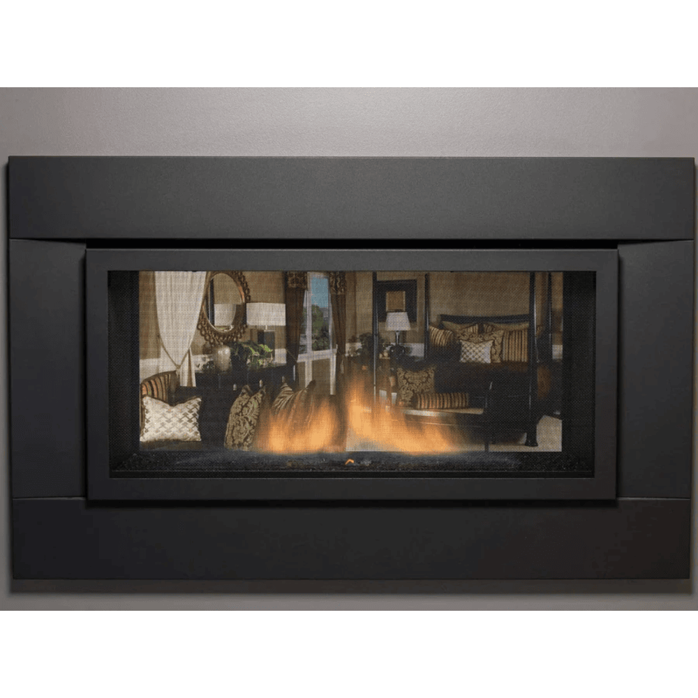 Sierra 36 Inch Palisade Standard See-Through Direct Vent Linear Fireplace Attached