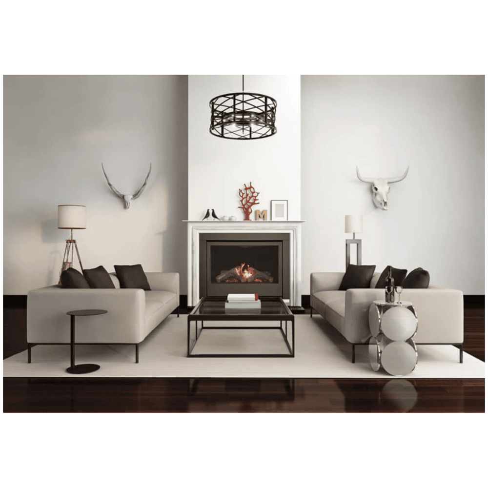Sierra Flame 36 Inch Thompson Direct Vent Linear Gas Fireplace Attached