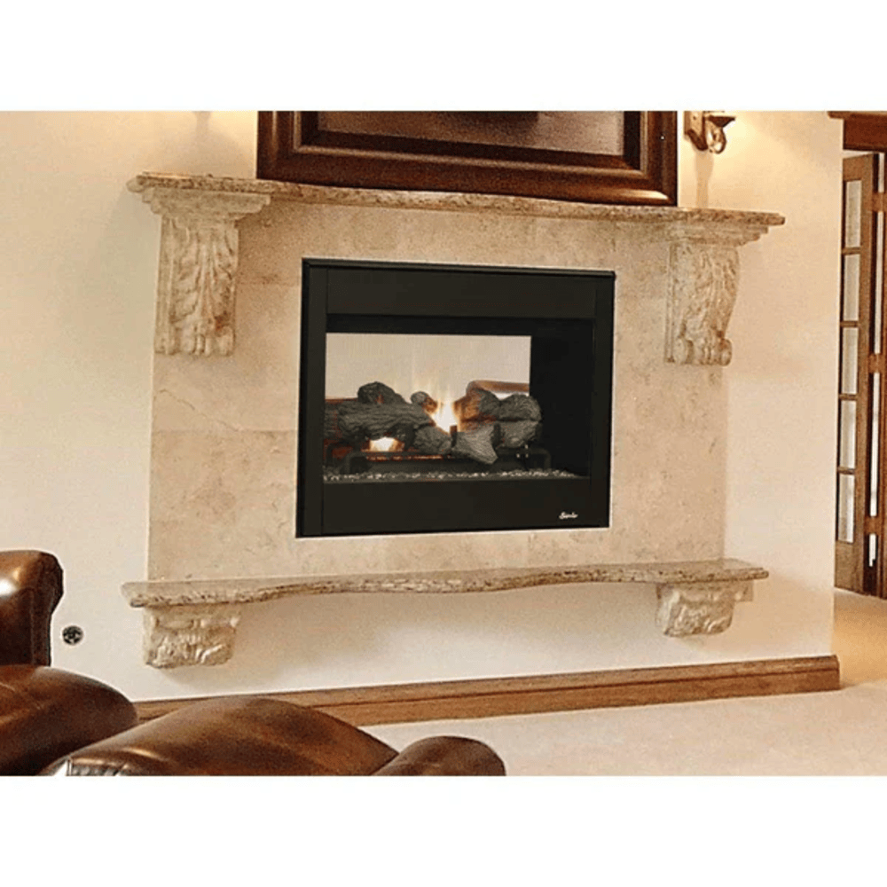 Superior DRT35ST Series 35 Inch Traditional See-Through Direct Vent Natural Gas Fireplace in Electronic Ignition Attached