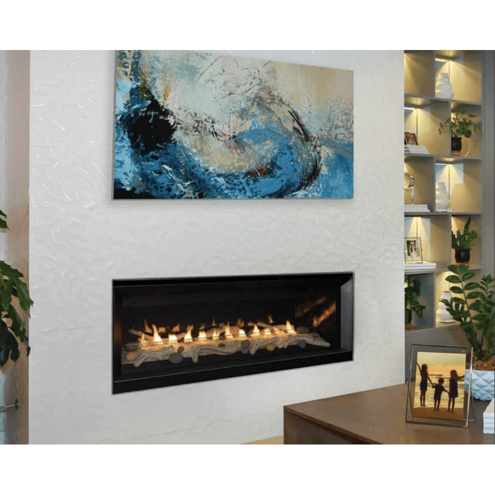 Superior VRL3000 Series 55 Inch Linear Contemporary Vent-Free Gas Fireplace in Electronic Ignition Attached