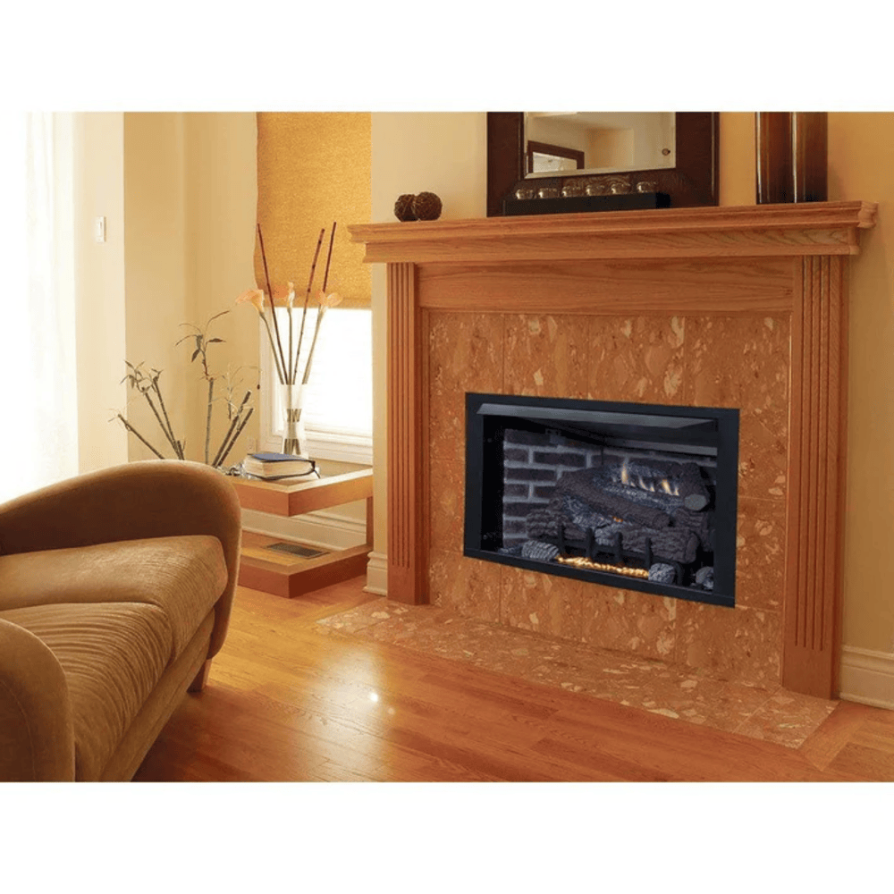 Superior VRT4000 Series 36 Inch Traditional Vent-Free Propane Fireplace in Millivolt Ignition Attached