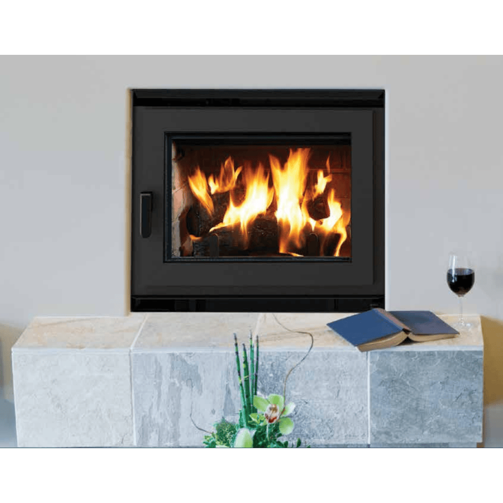 Superior WRT3920 20 Inch Traditional White Stacked Refractory Panels Wood Burning Fireplace Attached