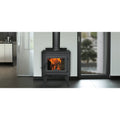 True North TN10 Black Vented Wood Burning Stove with Legs Attached