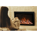 Amantii 30 Inch Traditional Bespoke Indoor/Outdoor Smart Electric Fireplace w/ log set