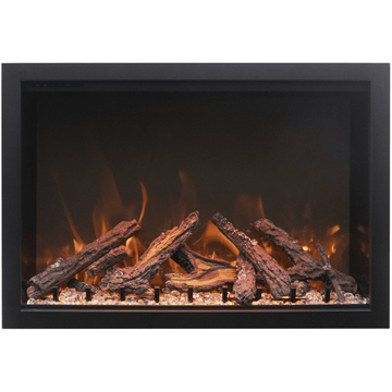 Amantii 33 Inch Traditional Bespoke Indoor/Outdoor Electric Insert Fireplace Brown/Orange Flame