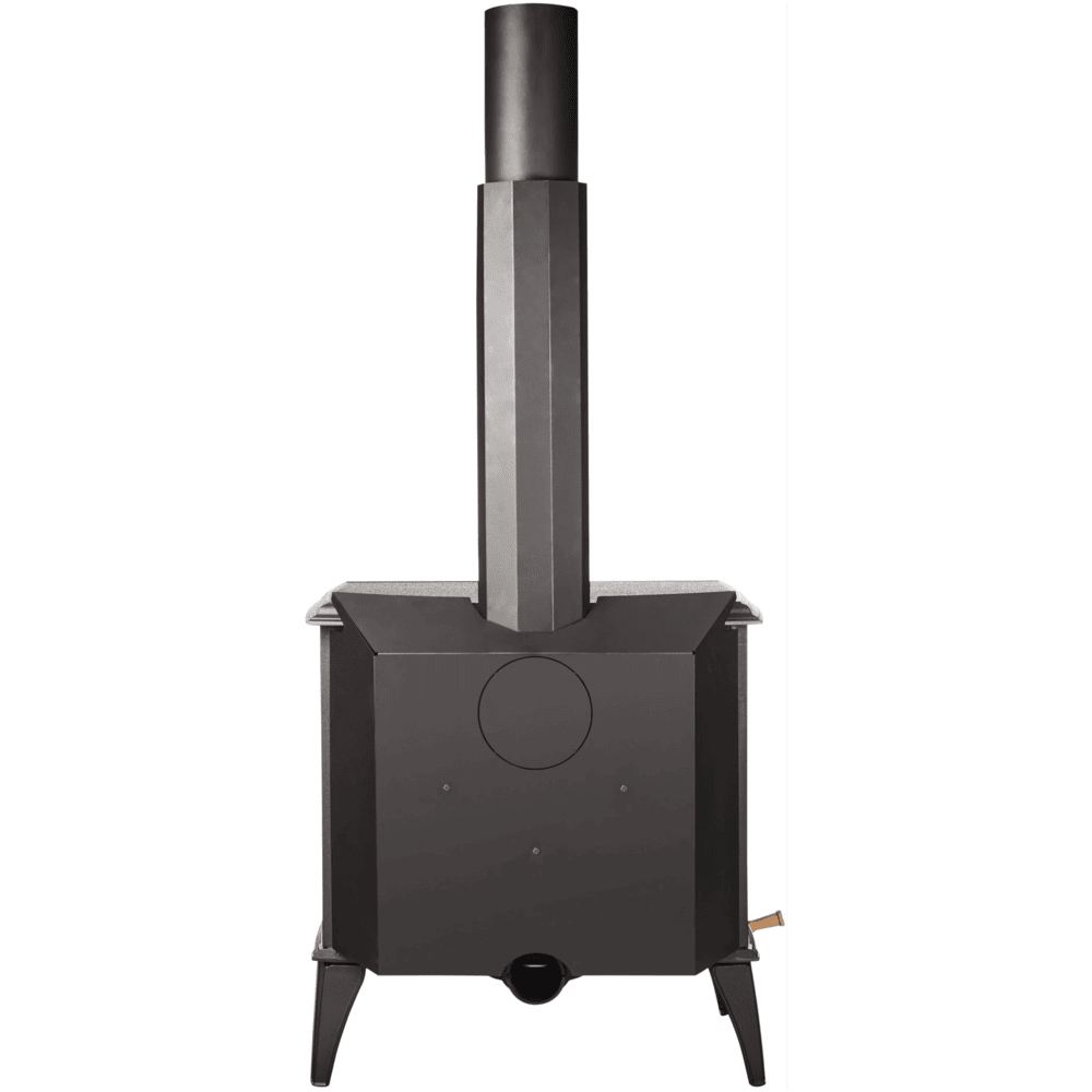 Amantii Lynwood W76 Cast Iron Freestanding Wood Burning Stove Rear Scaled