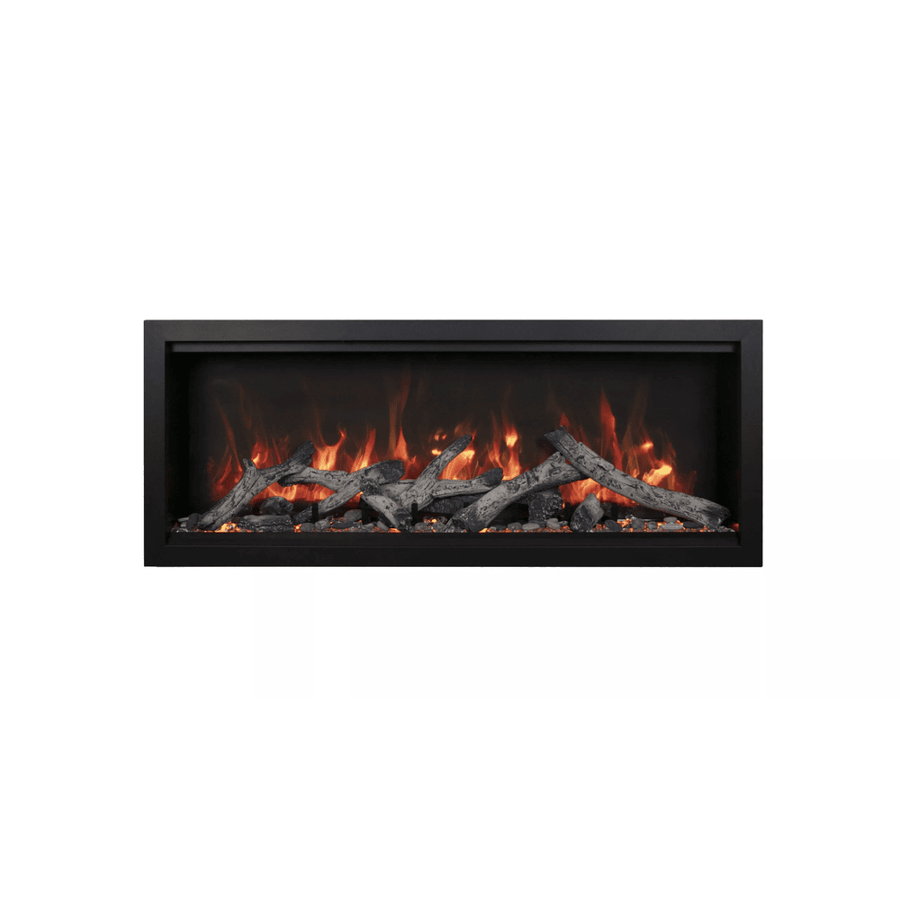 Amantii 100 Inch Symmetry Bespoke Extra Tall Indoor/Outdoor Built-In Electric Fireplace Log Set