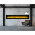 Amantii 100 Inch Symmetry Bespoke Indoor/Outdoor Built-In Electric Fireplace Attached
