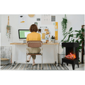 Amantii 20 Inch Cube 3 Sided 2025WM Freestand Electric Fireplace Side
