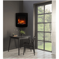 Amantii 24 Inch Corner Wall Mount Smart Electric Fireplace Attached Corner