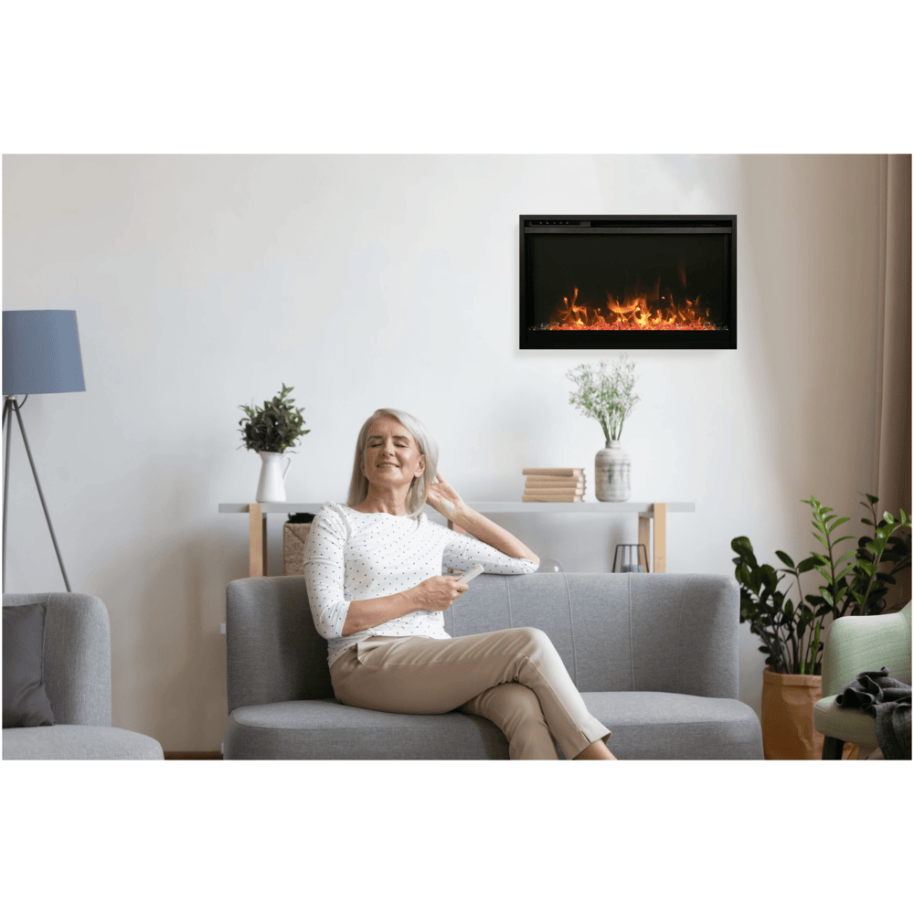 Amantii 26 Inch Traditional Xtraslim Smart Electric Fireplace Attached
