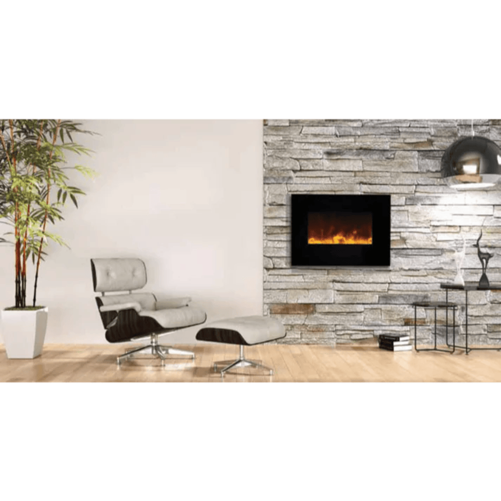 Amantii 26 Inch Wall Mount/Flush Mount Indoor/Outdoor Smart Electric Fireplace Attached