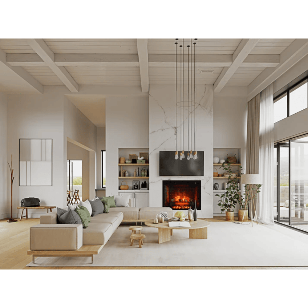 Amantii 30 Inch Classic Edition WiFi Enabled Electric Fireplace Insert Attached