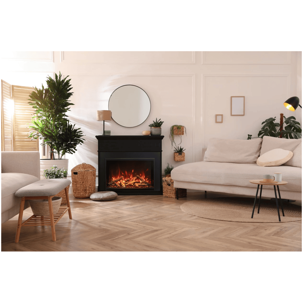 Amantii 30 Inch Traditional Bespoke Indoor/Outdoor Electric Insert Fireplace Front View