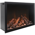 Amantii 30 Inch Traditional Bespoke Indoor/Outdoor Smart Electric Fireplace Side View