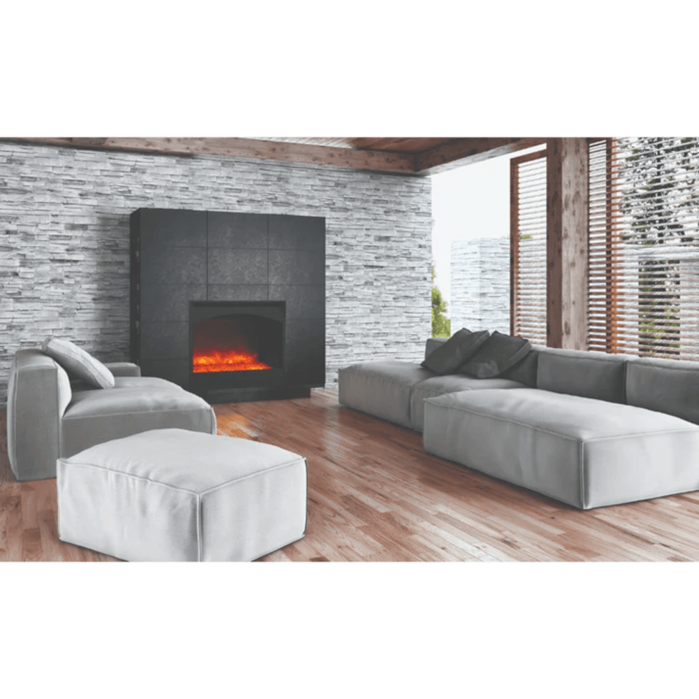 Amantii 31 Inch Zero Clearance Electric Fireplace Attached